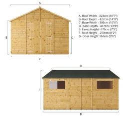 Mercia 14ft X 10ft Premium Shiplap Modular Workshop Shed -Best Home Furnishing Store 13555756 1514949335122564