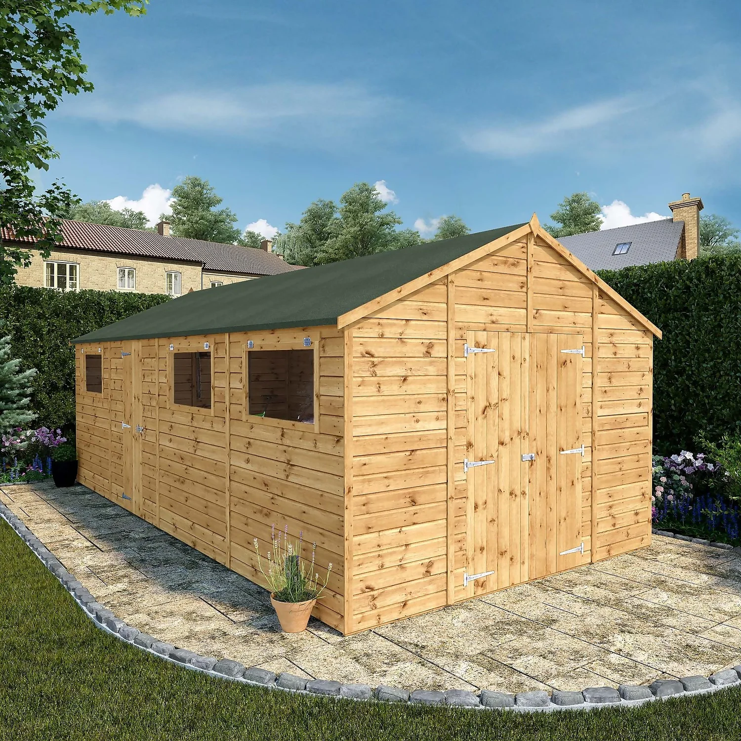 Mercia 20ft X 10ft Premium Shiplap Modular Workshop Shed 2 Mercia 20ft X 10ft Premium Shiplap Modular Workshop Shed - Image 2