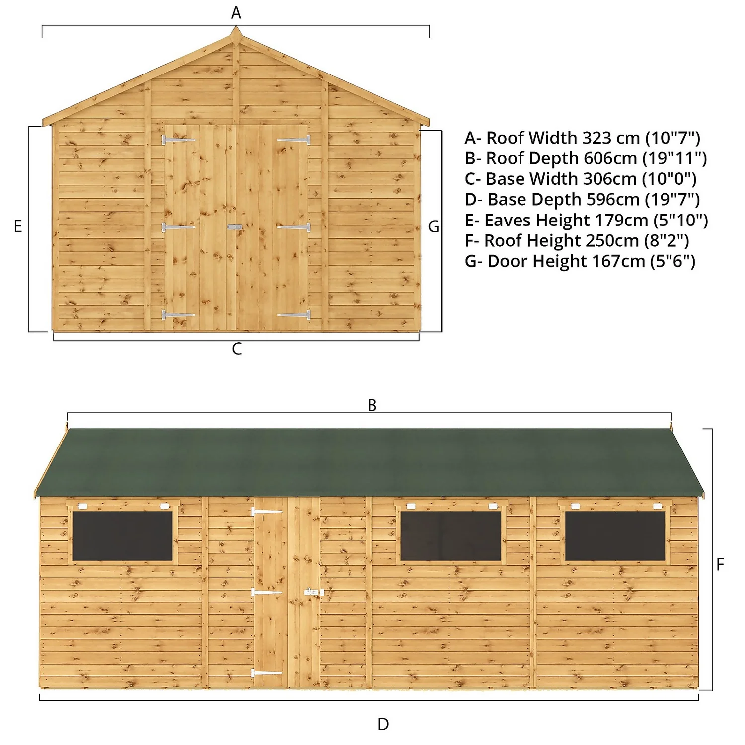Mercia 20ft X 10ft Premium Shiplap Modular Workshop Shed 7 Mercia 20ft X 10ft Premium Shiplap Modular Workshop Shed - Image 7