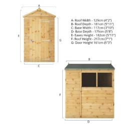 Mercia 6ft X 4ft Premium Shiplap Apex Shed - Including Installation -Best Home Furnishing Store 13555761 1184949334098670
