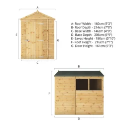 Mercia 7ft X 5ft Premium Shiplap Apex Shed - Including Installation -Best Home Furnishing Store 13555771 1044949335553877
