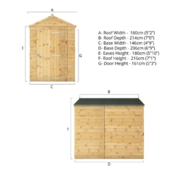 Mercia 7ft X 5ft Premium Windowless Shiplap Apex Shed -Best Home Furnishing Store 13555774 1924949335014927