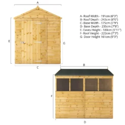 Mercia 8ft X 6ft Premium Shiplap Apex Shed - Including Installation -Best Home Furnishing Store 13555776 7984949333905719