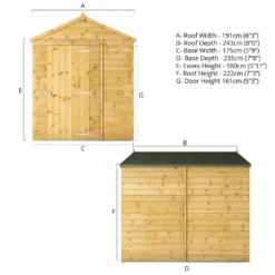 Mercia 8ft X 6ft Premium Windowless Shiplap Apex Shed - Including Installation -Best Home Furnishing Store 13555777 4934949338186809