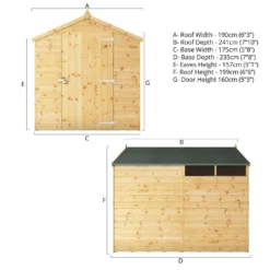 Mercia 8ft X 6ft Premium Shiplap Security Apex Shed -Best Home Furnishing Store 13555783 1205033256569955