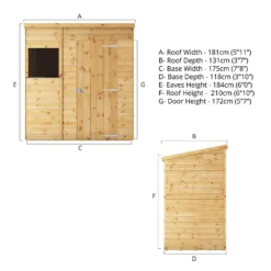 Mercia 6ft X 4ft Premium Shiplap Pent Shed - Including Installation -Best Home Furnishing Store 13555797 8404949332966917