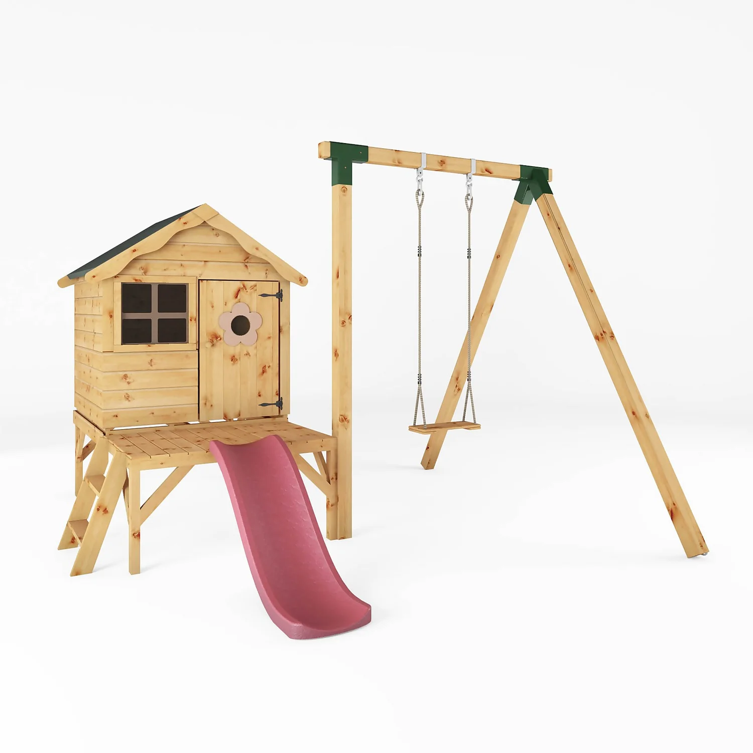 Mercia 4ft X 4ft Snug Wooden Playhouse With Tower - Installation Included 1 Mercia 4ft X 4ft Snug Wooden Playhouse With Tower - Installation Included