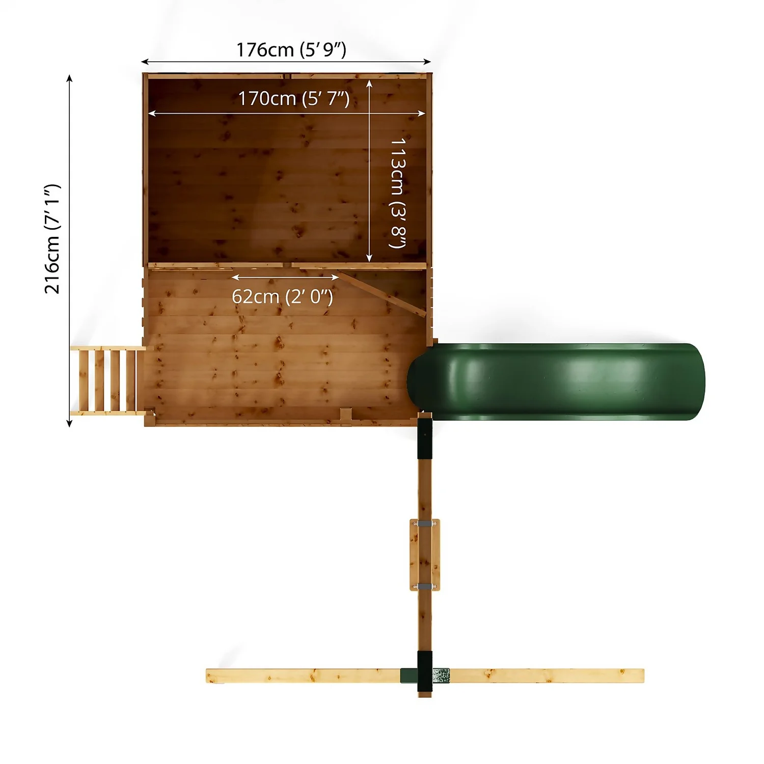 Mercia 5ft X 6ft Honeysuckle Wooden Playhouse 9 Mercia 5ft X 6ft Honeysuckle Wooden Playhouse - Image 9