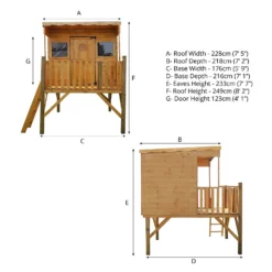 Mercia 5ft X 6ft Pent Wooden Playhouse With Tower -Best Home Furnishing Store 13555813 1174951147249113