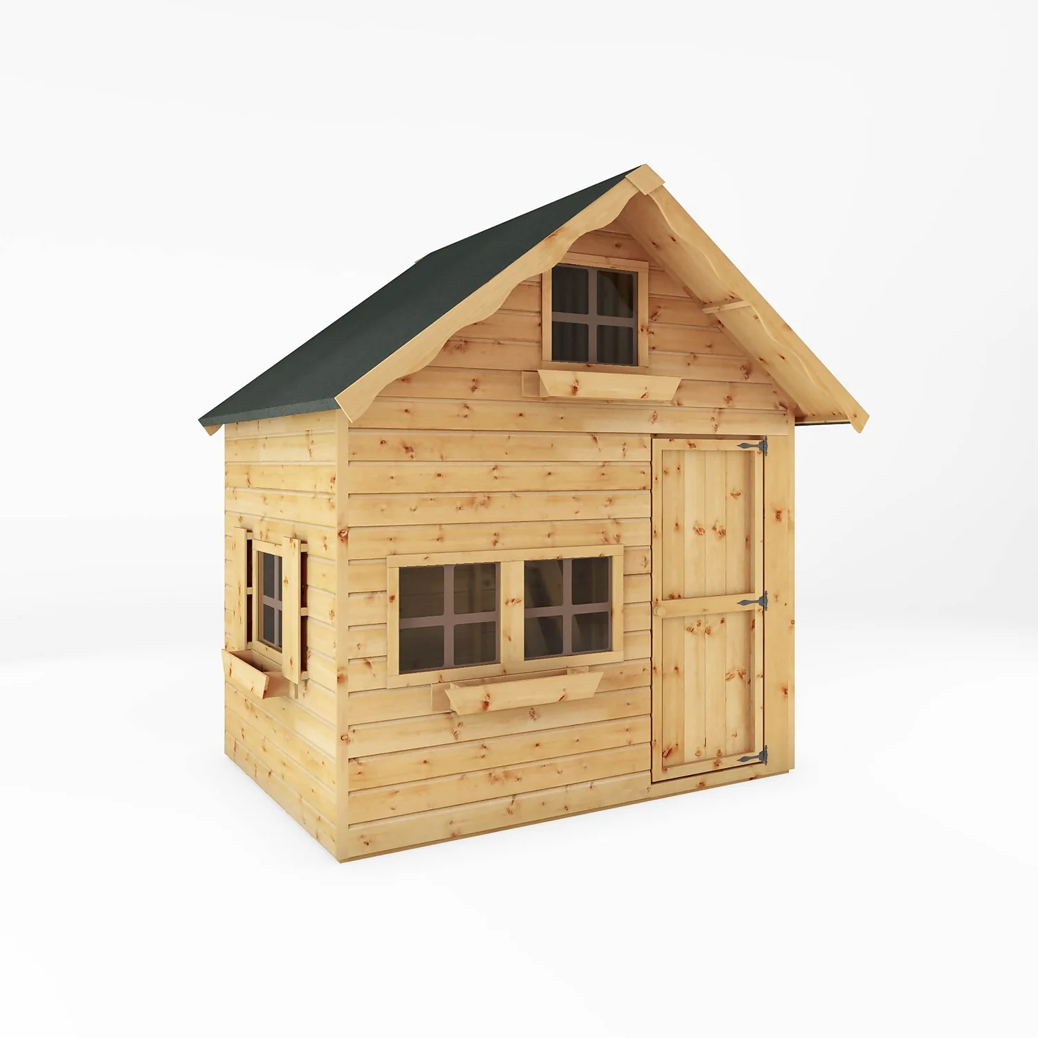 Mercia 7ft X 5ft Swiss Cottage Double Storey Playhouse 1 Mercia 7ft X 5ft Swiss Cottage Double Storey Playhouse