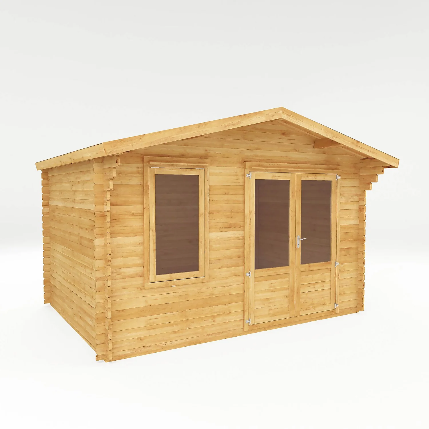 Mercia 4m X 3m Garden Retreat Log Cabin 34mm 1 Mercia 4m X 3m Garden Retreat Log Cabin 34mm