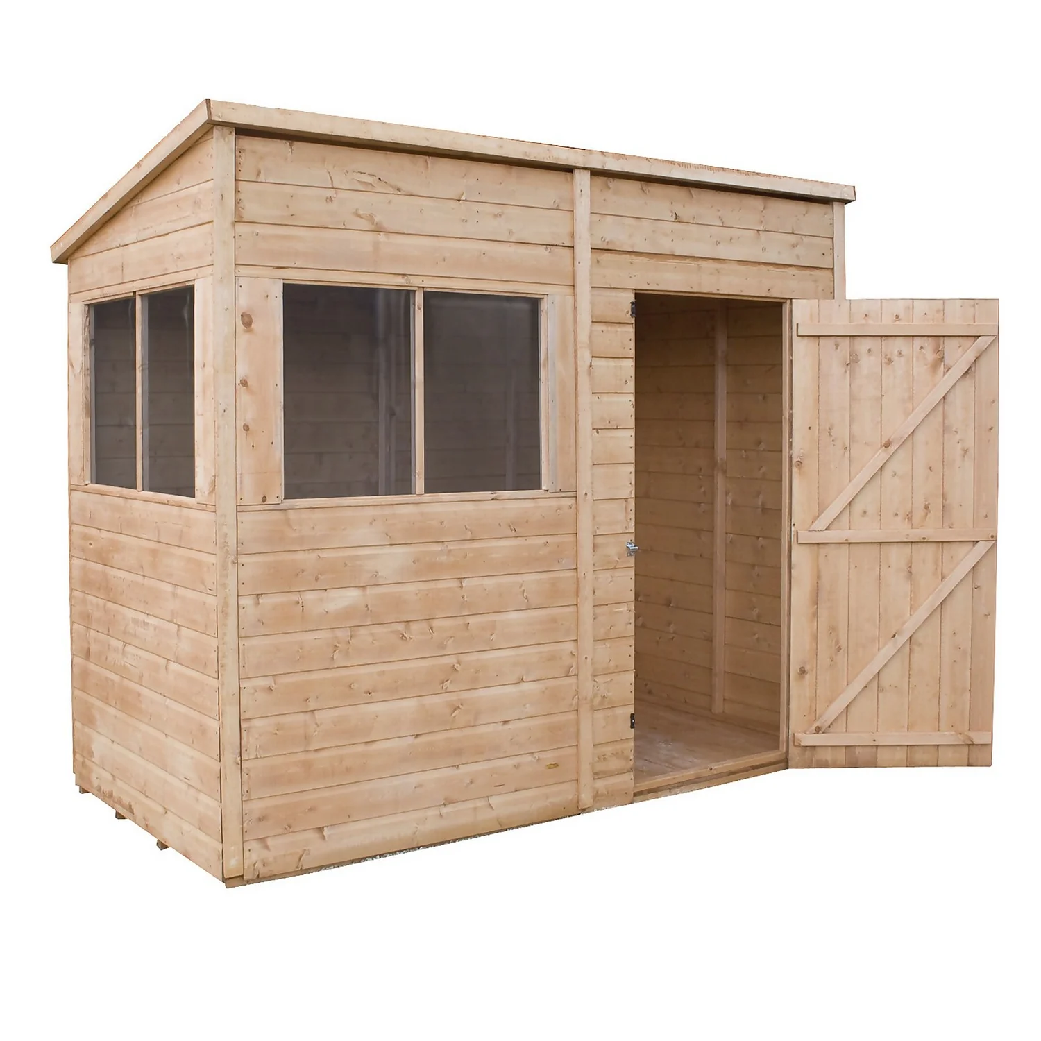 Mercia 8ft X 4ft Premium Shiplap Modular Pent Shed - Including Installation 1 Mercia 8ft X 4ft Premium Shiplap Modular Pent Shed - Including Installation
