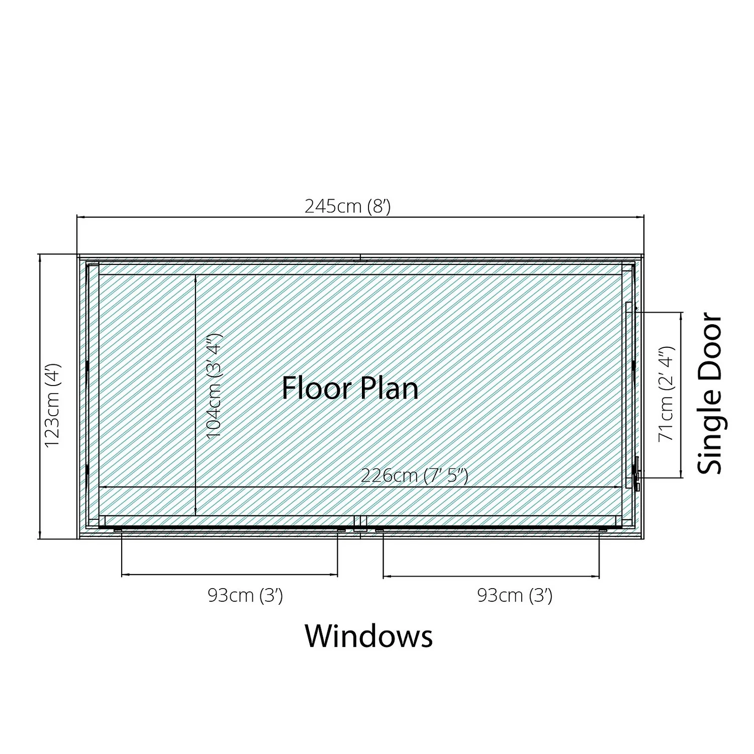 Mercia 8ft X 4ft Premium Shiplap Modular Pent Shed - Including Installation 8 Mercia 8ft X 4ft Premium Shiplap Modular Pent Shed - Including Installation - Image 8