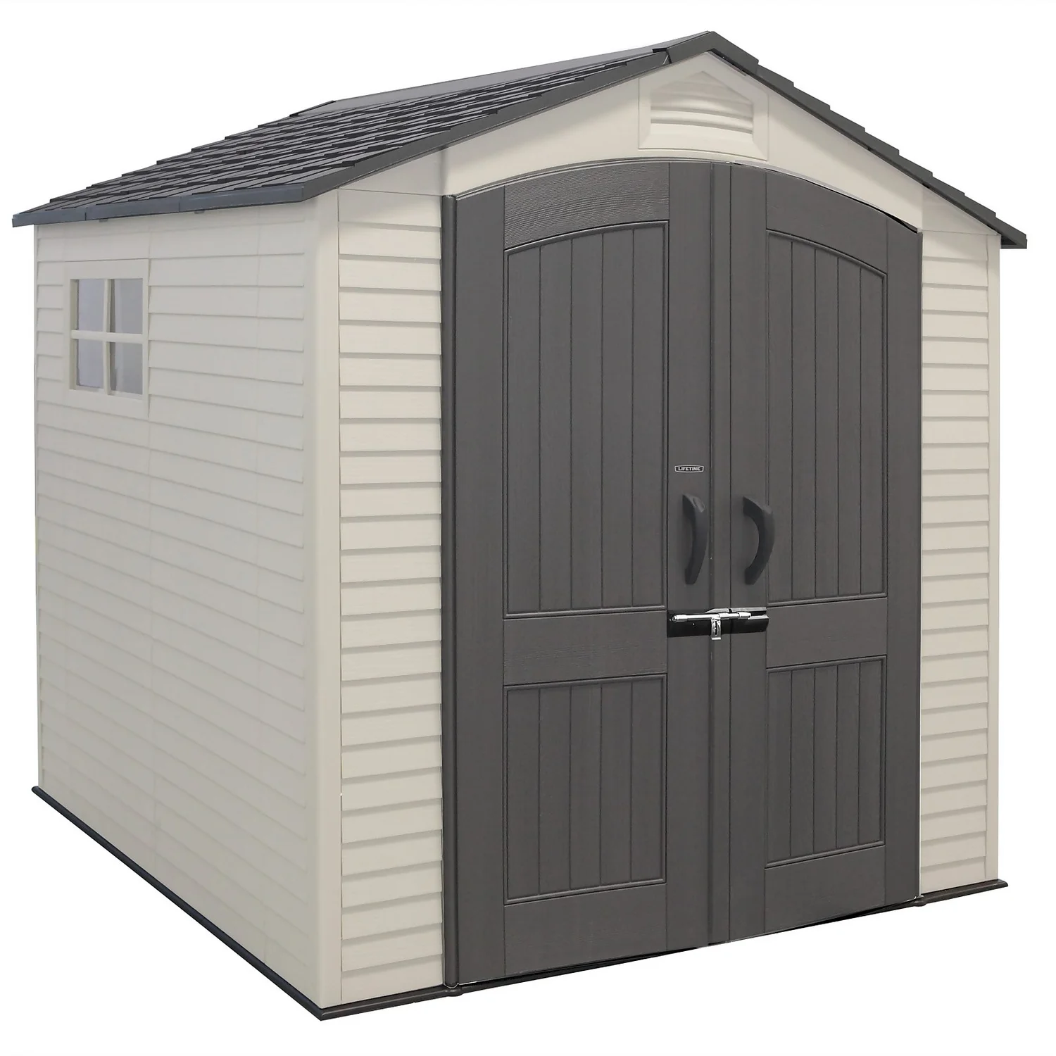 Lifetime Plastic Outdoor Storage Shed - 7x7ft 1 Lifetime Plastic Outdoor Storage Shed - 7x7ft