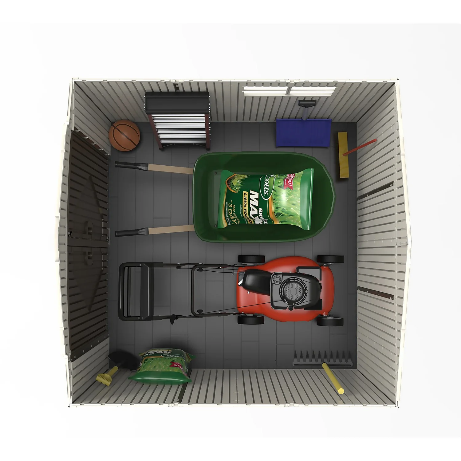 Lifetime Plastic Outdoor Storage Shed - 7x7ft 3 Lifetime Plastic Outdoor Storage Shed - 7x7ft - Image 3