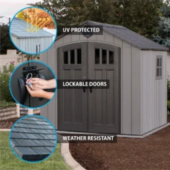 Lifetime Plastic Outdoor Storage Shed - 8x7.5ft -Best Home Furnishing Store 13660827 1334949053189080
