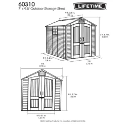 Lifetime Plastic Outdoor Storage Shed - 7x9.5ft -Best Home Furnishing Store 13660828 1714949045989926