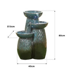 Stylish Fountain Glazed Trio Water Feature With LEDs -Best Home Furnishing Store 13846047 1304962028404822