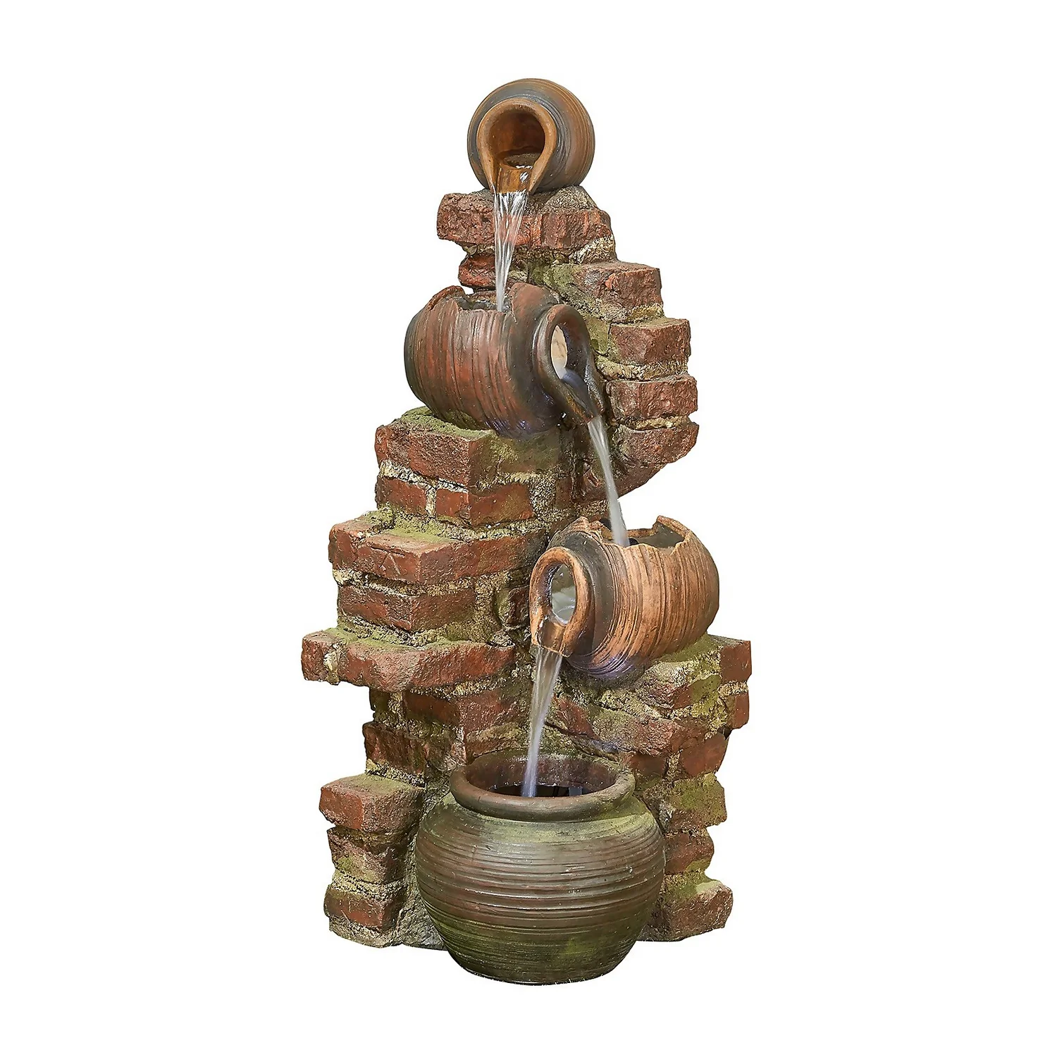 Stylish Fountain Flowing Jugs Water Feature With LEDs 1 Stylish Fountain Flowing Jugs Water Feature With LEDs