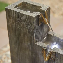 Stylish Fountain Coastal Sleepers Water Feature With LEDs -Best Home Furnishing Store 13846058 6494962027548508