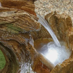 Stylish Fountain Knotted Willow Falls Water Feature With LEDs -Best Home Furnishing Store 13846064 1674962028004922