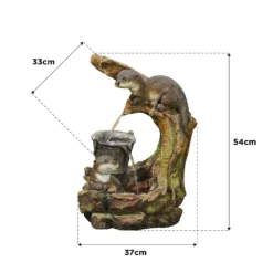 Stylish Fountain Otters Element Water Feature With LEDs -Best Home Furnishing Store 13846070 1334978880968539