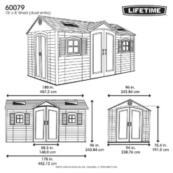 Lifetime 15 X 8ft Outdoor Storage Shed - Installation Included 11 Lifetime 15 X 8ft Outdoor Storage Shed - Installation Included -Best Home Furnishing Store 13911312 3424978028043366
