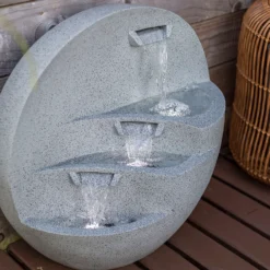 Stylish Fountain Kyoto Falls Garden Water Feature With LEDs -Best Home Furnishing Store 13947170 1965005844804475