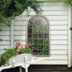 MirrorOutlet Somerley Eden Country Arch Large Metal Garden Mirror - 129x76cm -Best Home Furnishing Store 13950557 2014987139974299