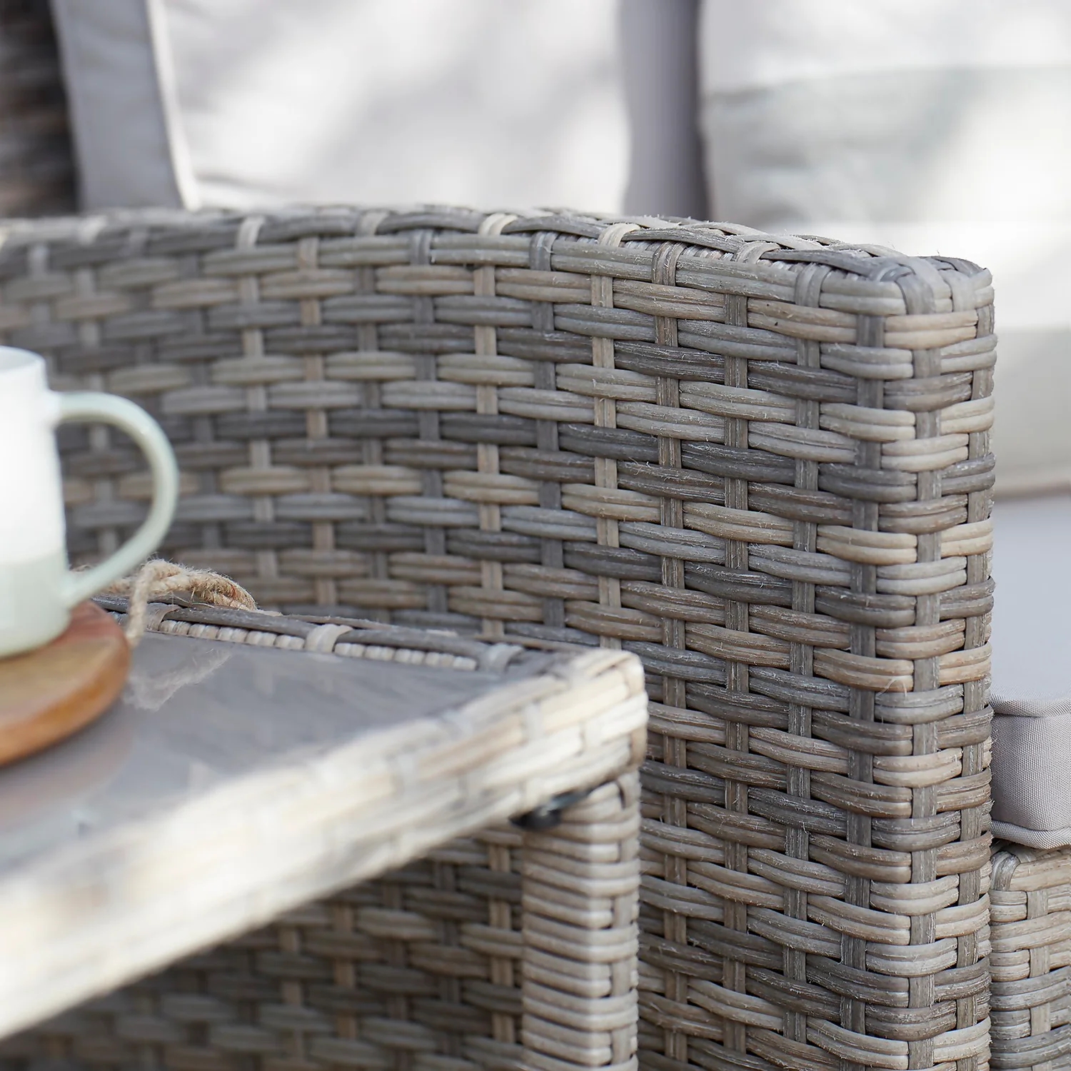 Matara Tea For Two Rattan Effect Bistro Set 6 Matara Tea For Two Rattan Effect Bistro Set - Image 6