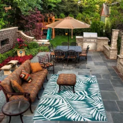 Homebase Outdoor Rug - Teal 160x230cm -Best Home Furnishing Store 13953336 1054989199457241