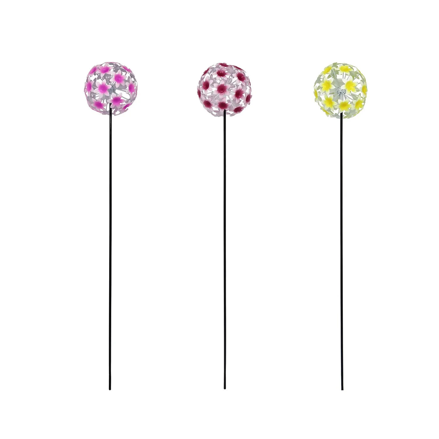 Homebase Flower Stake Ornament - 60cm Mixed 1 Homebase Flower Stake Ornament - 60cm Mixed