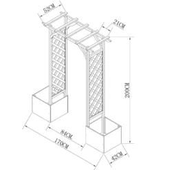 Homebase Wooden Garden Arched Trellis With Planters 13 Homebase Wooden Garden Arched Trellis With Planters -Best Home Furnishing Store 13967032 2065060441143863