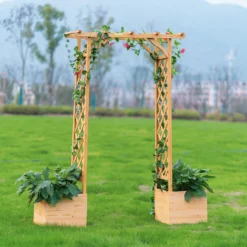 Homebase Wooden Garden Arched Trellis With Planters 10 Homebase Wooden Garden Arched Trellis With Planters -Best Home Furnishing Store 13967032 8695014369188411