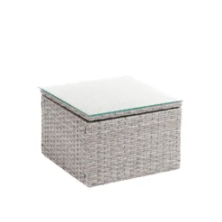 Alexandria Rattan Effect Garden Corner Sofa Set - Ash Grey -Best Home Furnishing Store 13971225 7715022704506515