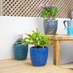 Chiswick Textured Pot Green - 18cm -Best Home Furnishing Store 13973631 1785011239462936