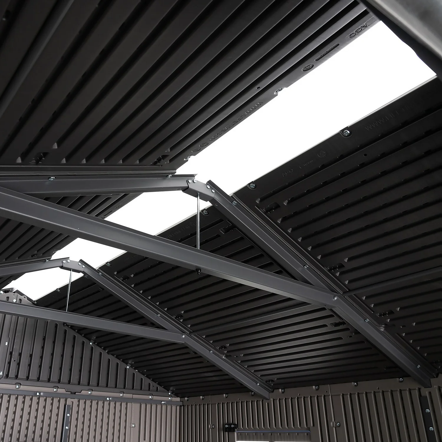 Lifetime 7x7ft Outdoor Storage Shed - Rough-Cut Grey 7 Lifetime 7x7ft Outdoor Storage Shed - Rough-Cut Grey - Image 7