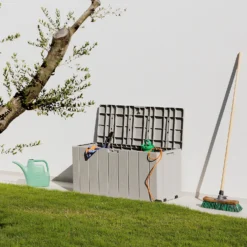 Toomax Bravo Garden Storage Box 270L - Warm Grey -Best Home Furnishing Store 13997481 1945004537356445