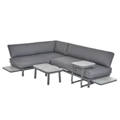Heba Grey Metal Garden Corner Sofa Set -Best Home Furnishing Store 14005702 1465022704651529