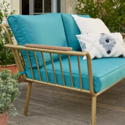 Omari Metal Garden Sofa Set - Teal & Gold 12 Omari Metal Garden Sofa Set - Teal & Gold -Best Home Furnishing Store 14005703 3075022638036340