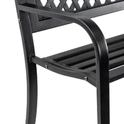 Black Steel Garden Bench -Best Home Furnishing Store 14005779 5405018249740746
