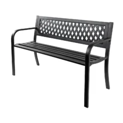 Black Steel Garden Bench -Best Home Furnishing Store 14005779 7435018249610474