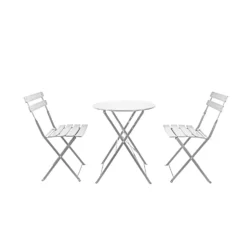 Millie Metal Bistro Set - Grey 12 Millie Metal Bistro Set - Grey -Best Home Furnishing Store 14005781 2855018249611251