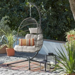 Grey Single Garden Hanging Chair -Best Home Furnishing Store 14005785 1595032481802891