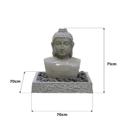 Stylish Fountain Lotus Buddha Water Feature With LEDs -Best Home Furnishing Store 14519362 9825047822642530