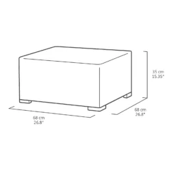 Keter California 2 Seater Outdoor Balcony Garden Furniture Set - Graphite With Grey Cushions -Best Home Furnishing Store 14539588 9315041802523375