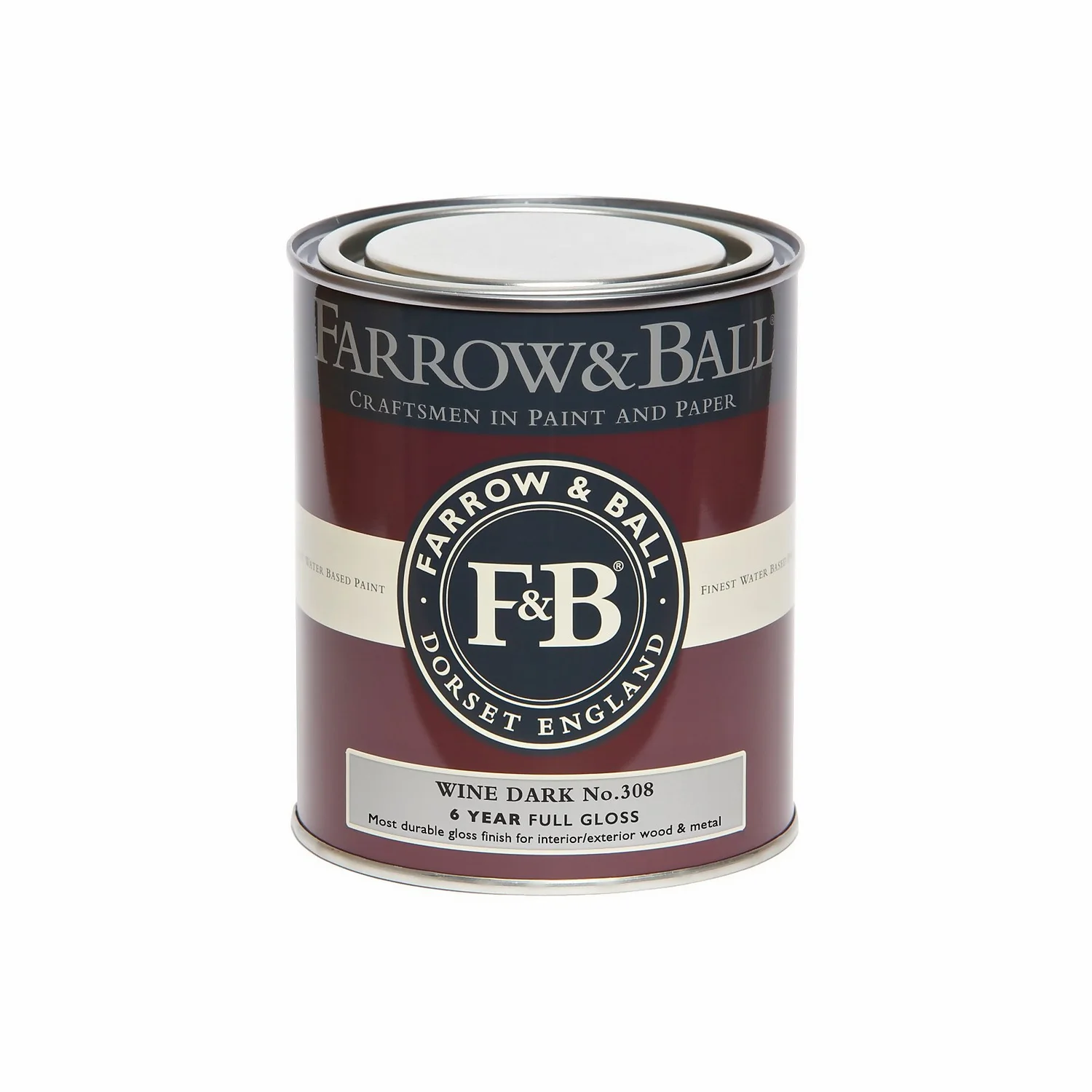 Farrow & Ball Full Gloss Paint Wine Dark - 750ml 5 Farrow & Ball Full Gloss Paint Wine Dark - 750ml - Image 5